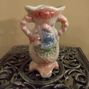 Victorian Lusterware Vase W/ beautiful design & colors. In excellent condition.